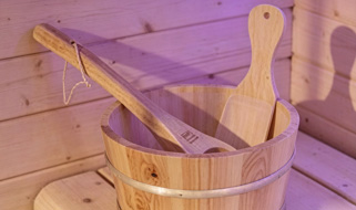   [STD] Cubo de madera + cuchara de madera 